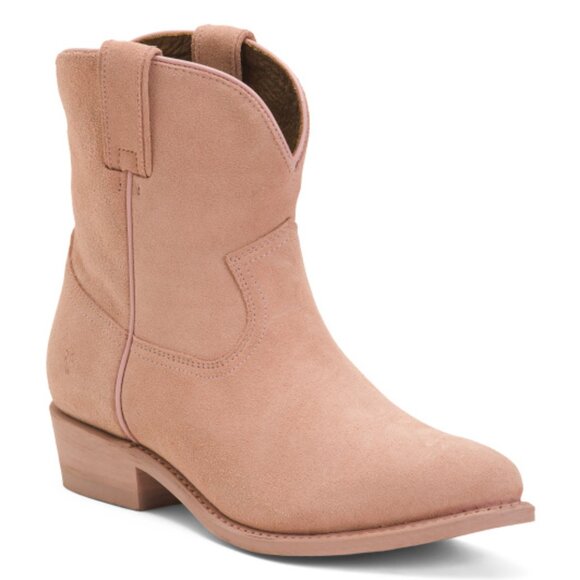 NEW FRYE Billy Short Suede Boots in dusty pink for women 925 13t7 - Picture 10 of 10